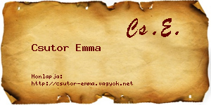 Csutor Emma névjegykártya